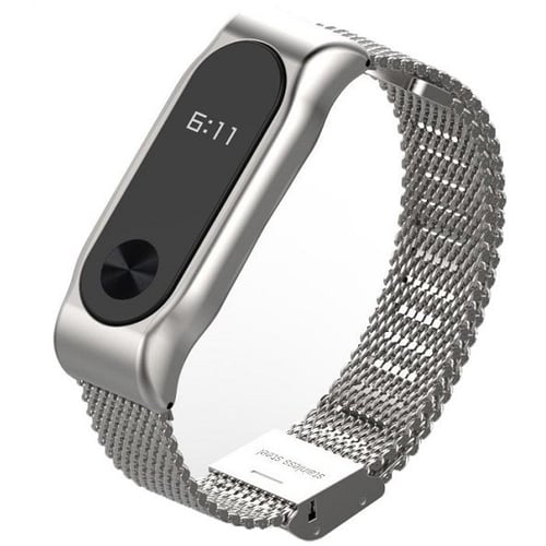 Металевий ремінець для Mi Band 2 Silver 14mm