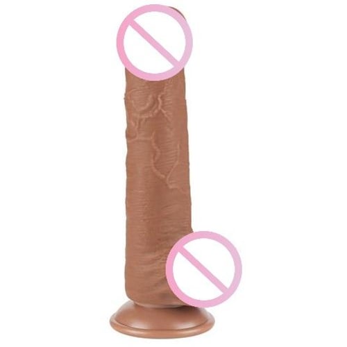 Фалоімітатор LoveToy Sliding-Skin Dual Layer Dong 8" Brown