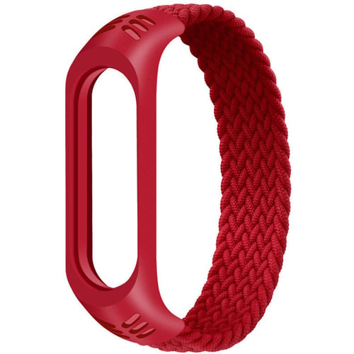 Ремінець Fashion Braided Solo Loop (M) Red for Xiaomi Mi Smart Band 3/4/5/6