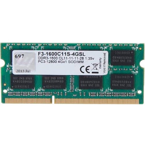 G.Skill 4 GB SO-DIMM DDR3 1600 MHz (F3-1600C11S-4GSL)