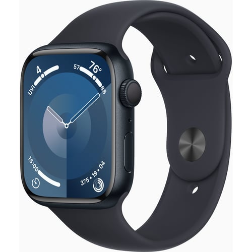 Apple Watch Series 9 45mm GPS Midnight Aluminum Case with Midnight Sport Band - M/L (MR9A3)