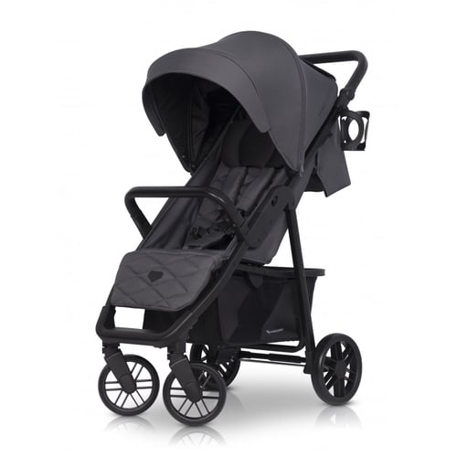 Прогулочная коляска Euro-Cart Flex black edition Iron графитовая 9023-ECFB-16