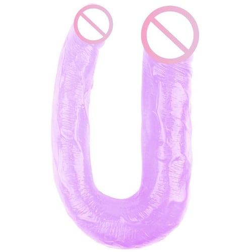 Двухсторонний фаллоимитатор CHISA Hi-Rubber 13" Double Dildo Purple