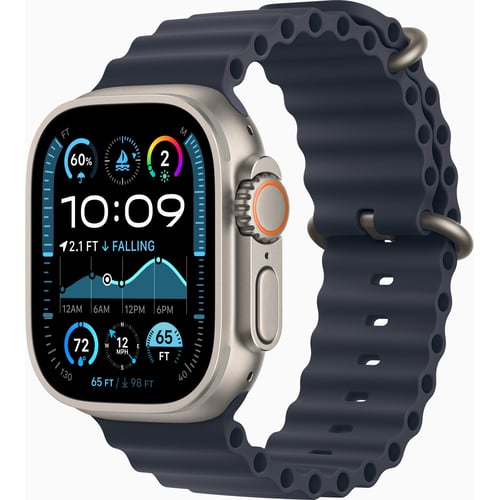 Apple Watch Ultra 2 GPS + Cellular 49mm Natural Titanium Case with Navy Ocean Band (MX4D3)