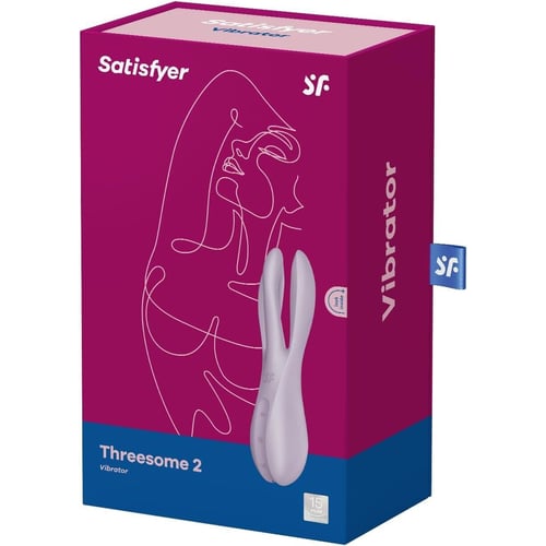 Кліторальний вібратор Satisfyer Threesome 2 Violet: Довжина, см 14