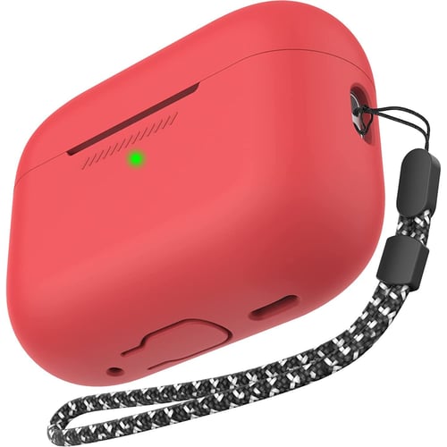 Чохол для навушників AhaStyle Silicone Case with strap Red (X003E41MYX) для Apple AirPods Pro 2