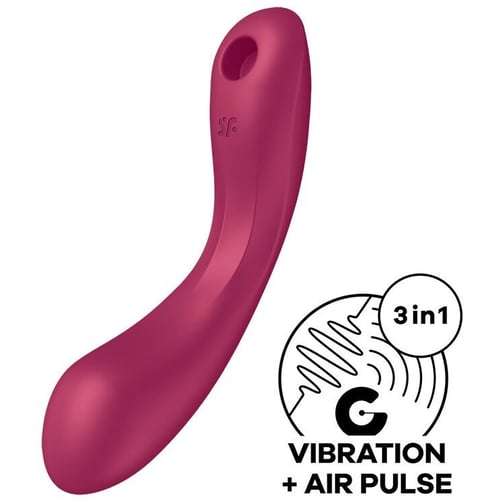 Вакуумний стимулятор із вібрацією Satisfyer Curvy Trinity 1 Red