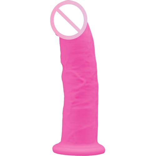 Фаллоимитатор SilexD Robby Pink Glow in the dark Premium Silicone Dildo Model 2 Size 6"