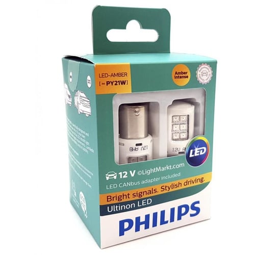 Лампи світлодіодні Philips PY21W LED 12V + Smart Canbus 11498ULAX2 White