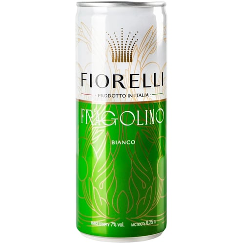 Напиток винный Fiorelli Fragolino Bianco, белое сладкое, 7%, 0.25л (PLK8002915006070)