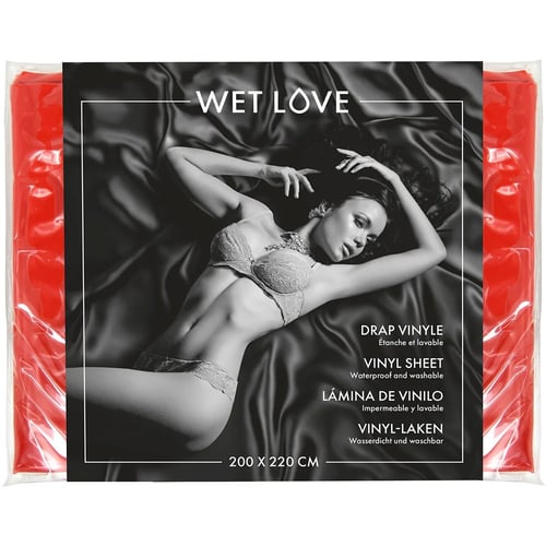 Простыня из винила Fetish Tentation Wet Love Red 220x200 см