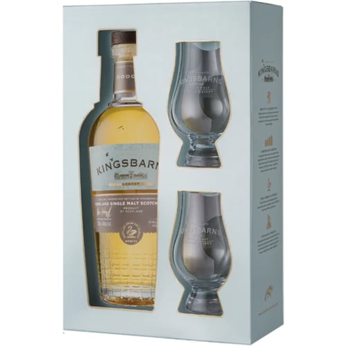 Виски Kingsbarns Doocot 7 YO Single Malt Scotch Whisky & 2 Glencairns gift pack 46%, 0.7 л + 2 бокала (WHS811929031118)