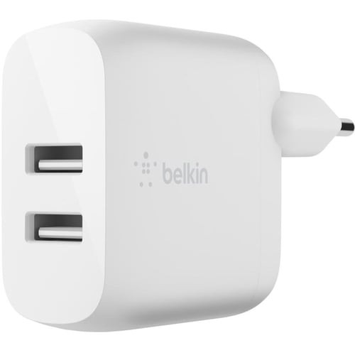 Зарядний пристрій Belkin Wall Charger Home 2xUSB 24W White (WCB002VFWH)