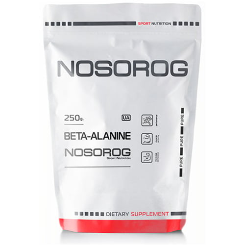 Аминокислота для спорта Nosorog Nutrition Beta-Alanine 250 g /83 servings/ Unflavored