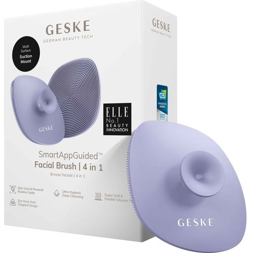 Щітка для обличчя GESKE Facial Brush 4 в 1 Purple з утримувачем (GK000038PL01)