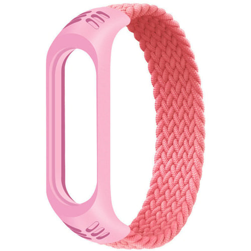 Ремешок Fashion Braided Solo Loop (M) Pink for Xiaomi Mi Smart Band 3/4/5/6