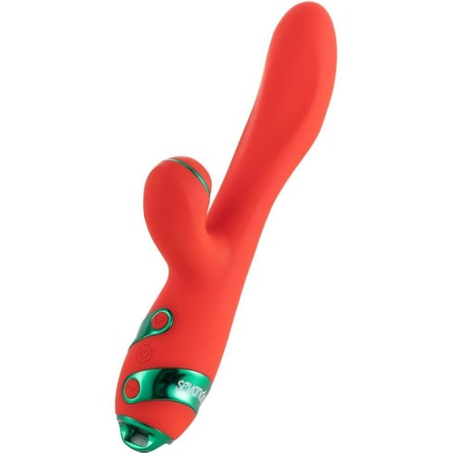 Вібратор-кролик із флогером LOCKINK Sevanda Whip Vibrating Massage Wand - Red & Green: Призначення Вагинальные