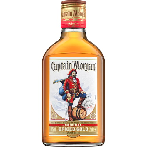 Алкогольний напій на основі Карибського рому Captain Morgan Original Spiced Gold (35%) 0.2л (BDA1RM-RCM020-001)