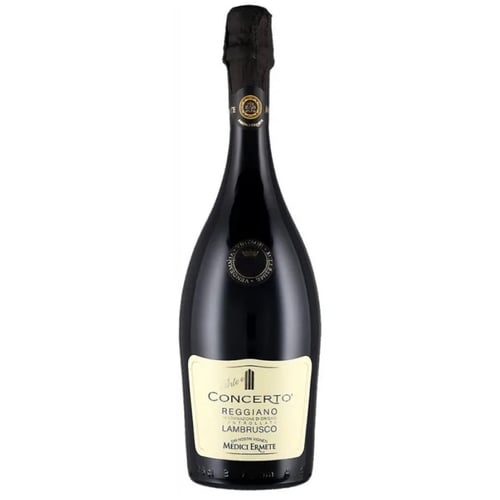 Ігристе вино Medici Ermete Concerto Lambrusco Reggiano Frizzante DOC, червоне, сухе, 11.5% 0.75л (MAR8004810554083)