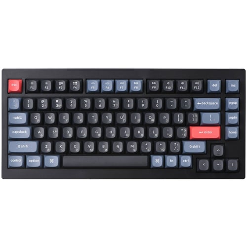 Клавіатура Keychron V1 Max 84 Key RGB Hot-Swap Gateron Jupiter Brown Knob Carbon Black (V1MD3_KEYCHRON)