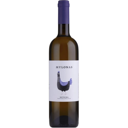 Вино Mylonas Retsina біле сухе 12% 0.75 л (WHS5200125070055)