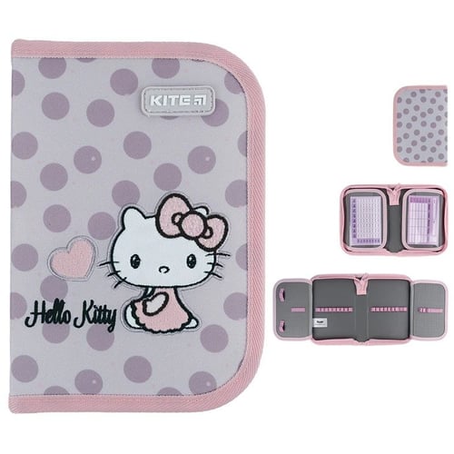 Пенал Kite без наповнення 1 відділення 2 відвороти 622 Hello Kitty (HK24-622)