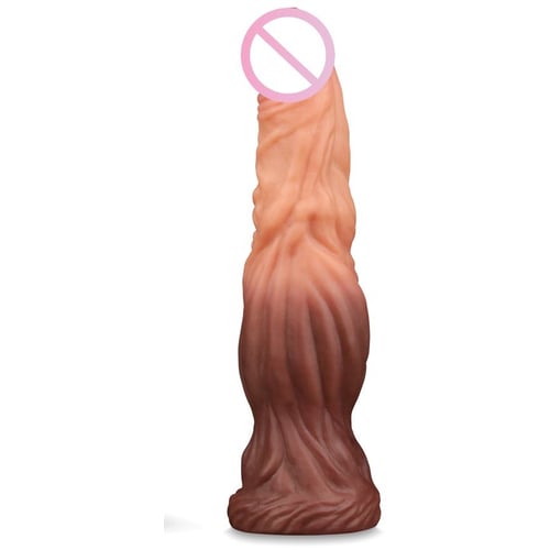 Фалоімітатор LoveToy Dual-Layered Silicone Cock 9.5" Brown