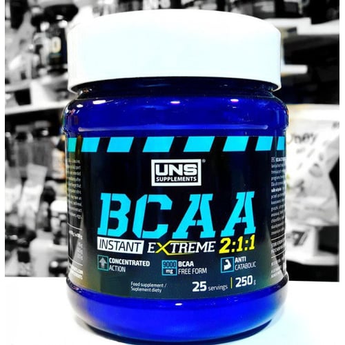 Амінокислота для спорту UNS BCAA 2-1-1 Instant 250 g /25 servings/ Strawberry