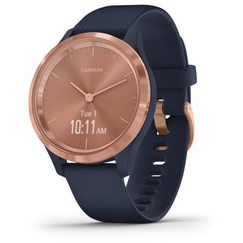 Смарт-часы Garmin Vivomove 3s Rose Gold Stainless Steel Bezel w. Navy and Silicone B. (010-02238-03)