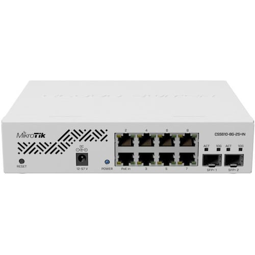 Сетевой коммутатор Mikrotik CSS610-8G-2S+IN