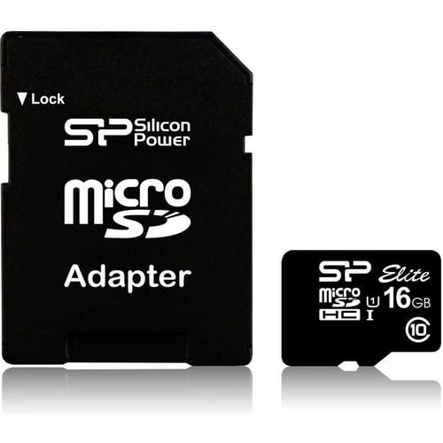 Карта пам'яті Silicon Power 16GB microSDHC Class 10 UHS-I U1 Elite + adapter (SP016GBSTHBU1V10SP)