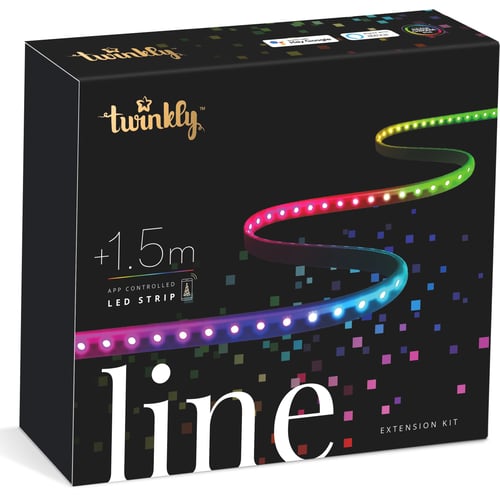 Smart LED Twinkly Line RGB, подовжувач TWL100STW-BEU 1,5м, Gen II, IP20, кабель чорний