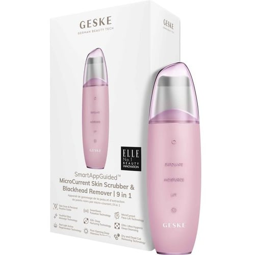 Мікрострумовий скрабер для шкіри GESKE MicroCurrent Skin Scrubber & Blackhead Remover 9 в 1 Pink (GK000044PK01)