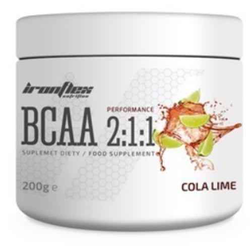 Амінокислота для спорту IronFlex Nutrition BCAA Performance 2-1-1 200 g / 40 servings / Cola Lime