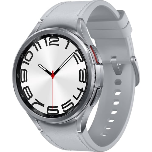 Смарт-часы Samsung Galaxy Watch 6 Classic 47mm Silver with Hybrid Eco-Leather Silver Band (SM-R960NZSA) (UA)