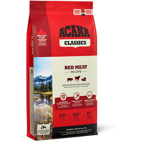 Сухой корм ACANA Red Meat Recipe для собак со вкусом ягненка, говядины, свинины 17 кг (a56117)