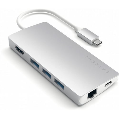Satechi Adapter USB-C to USB-C+RJ45+HDMI+3xUSB3.0 Silver (ST-TCMA2S)