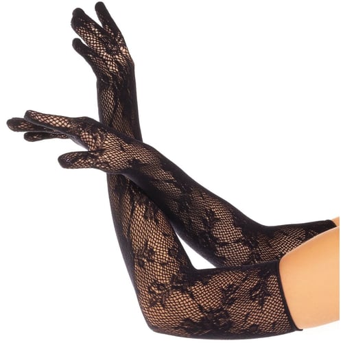 Рукавички Leg Avenue Lace Opera Length Gloves Black