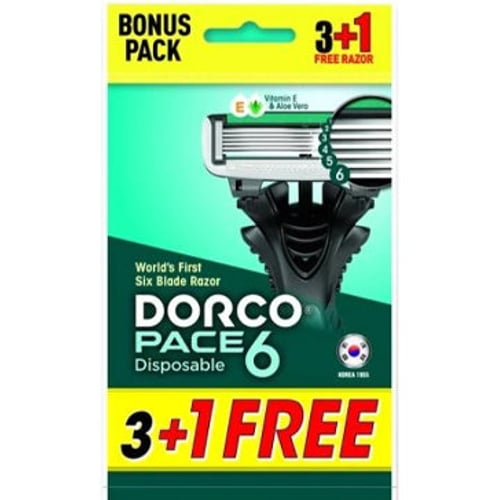 Dorco PACE Одноразова бритва для чоловіків 6 лез 4 шт.