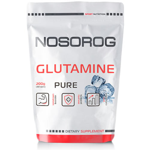 Аминокислота для спорта Nosorog Nutrition Glutamine 200 г /40 servings/ Pure