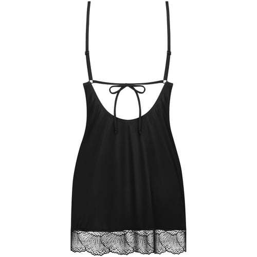 Пеньюар та трусики Obsessive Lobellis chemise & thong M/L: Візерунок Однотонный