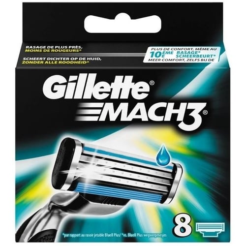 Gillette Mach3 Turbo Сменные касеты для бритья 8 шт