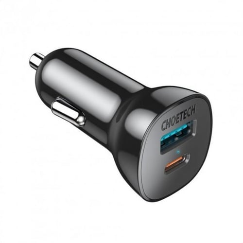 Зарядний пристрій Choetech Car Charger USB+USB-C 38W Black (TC0005)