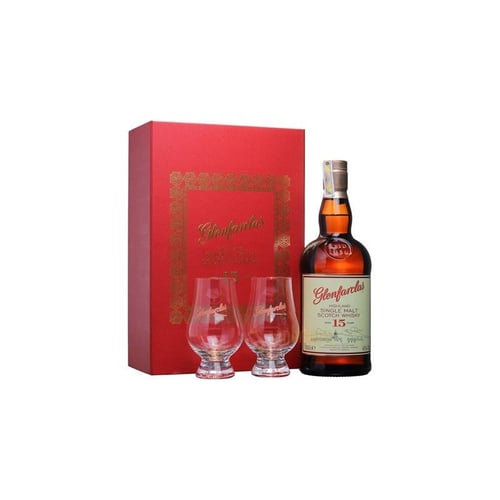 Віскі Glenfarclas 15 Years Old (0,7 л) + 2 склянки (BW32390)