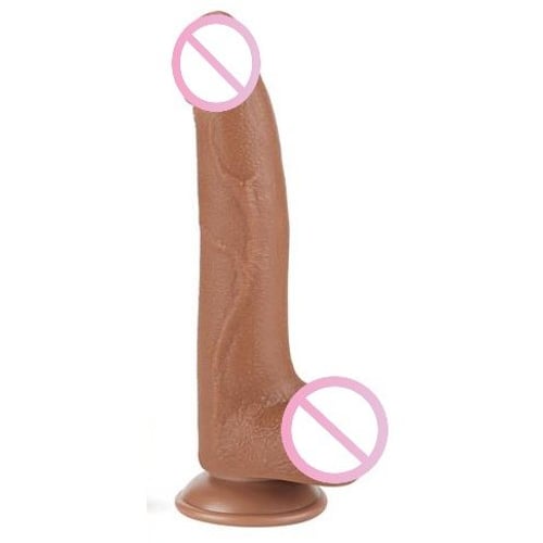 Фалоімітатор LoveToy Sliding-Skin Dual Layer Dong 8.5" Brown