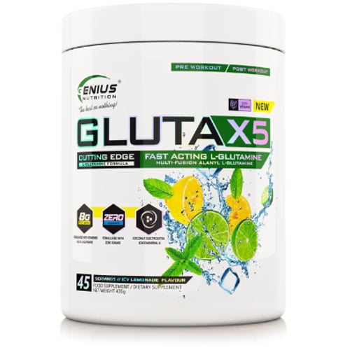 Аминокислота для спорта Genius Nutrition Gluta-X5 405 g / 45 servings / Ice Lemonade