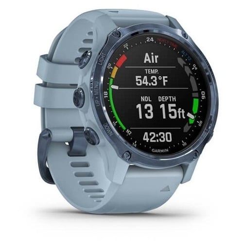 Смарт-годинник Garmin Descent Mk2S Mineral Blue with Sea Foam Silicone Band (010-02403-07)