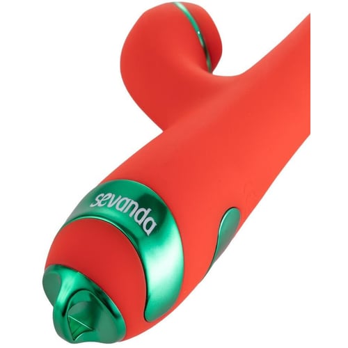 Вібратор-кролик із флогером LOCKINK Sevanda Whip Vibrating Massage Wand - Red & Green: Для кого Для женщин