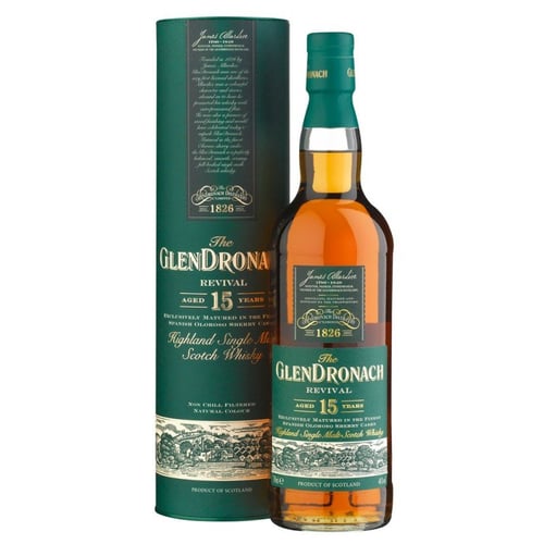 Віскі GlenDronach 15 Years Old Revival, tube (0,7 л) (BW3859)