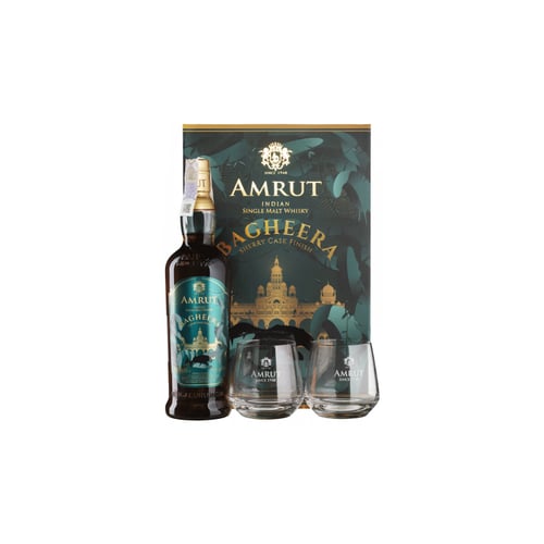 Віскі Amrut Amrut Bagheera, gift box + 2 glasses (0,7 л.) (BWQ2634)